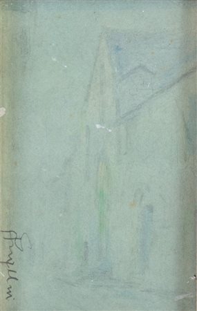 PIETRO ANGELINI (Forlì 1888 – Roma 1977) "Senza titolo". Tecnica mista su...