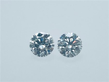 2 DIAMANTI 0,89 CT TOTALI COLORE H PUREZZA SI1 E SI2 - TAGLIO BRILLANTE -...