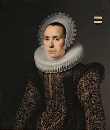 Cornelis van der Voort Anversa 1576 – Amsterdam 1624 RITRATTO DI GENTILDONNA...