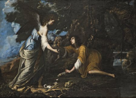 Giovanni Battista Vanni Firenze 1599 – Pistoia 1660 TOBIOLO E L’ANGELO olio...