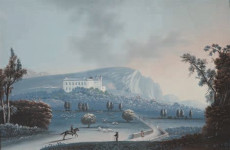 Scuola Napoletana XIX/XX secolo A) BOSCO DI PRESSANO, B) VEDUTA DI POZZUOLI...