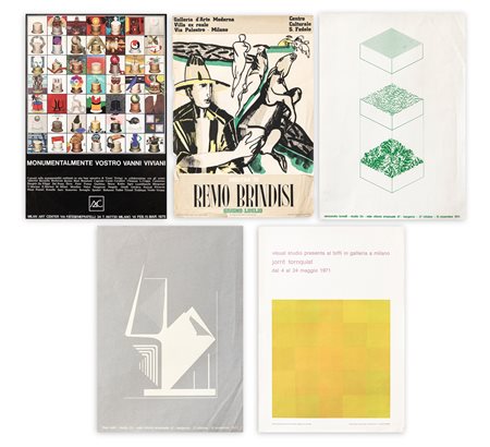 MANIFESTI D'ARTE DEL DOPOGUERRA  - Lotto unico di 5