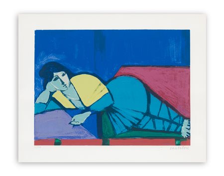 DOMENICO CANTATORE (1906-1998) - Donna sdraiata, 1970
