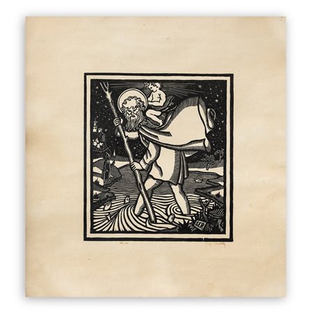 LUIGI SERVOLINI (1906-1981) - San Cristoforo