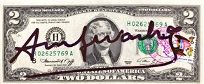 Andy Warhol, banconota da 2 dollari
