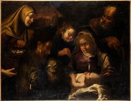 Sacra Famiglia con San Giovannino - scuola genovese del XVIII secolo