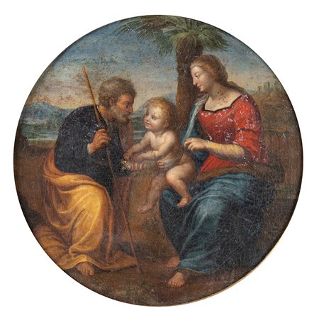 Sacra famiglia con palma - copia da RAFFAELLO, XVIII secolo