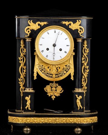 Orologio d’appoggio in marmo nero del Belgio - Francia, Parigi 1815 circa, firmato JEAN-JOSEPH ROBIN 
