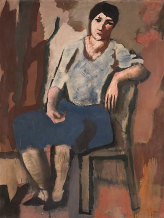 MARIO SIRONI Sassari 1885 - Milano 1961 FIGURA SEDUTA, ca. 1930 (anche noto...