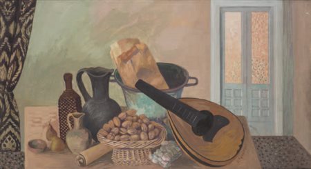 GINO SEVERINI Cortona, Arezzo 1883 - Parigi 1966 NATURA MORTA IN UNA CAMERA...