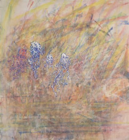 TANCREDI Feltre 1927 - Roma 1964 HIROSHIMA I, 1962 tecniche miste su tela, cm...