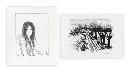 AUTORI VARI (MENZIO E BONALUMI) - Lotto unico composto da 2 opere grafiche