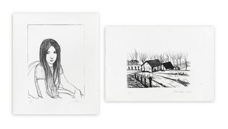 AUTORI VARI (MENZIO E BONALUMI) - Lotto unico composto da 2 opere grafiche