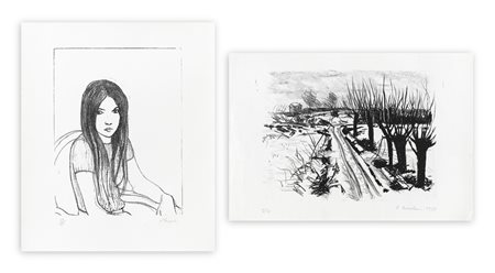 AUTORI VARI (MENZIO E BONALUMI) - Lotto unico composto da 2 opere grafiche