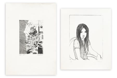 AUTORI VARI (MENZIO E MINIERO) - Lotto unico composto da 2 opere grafiche