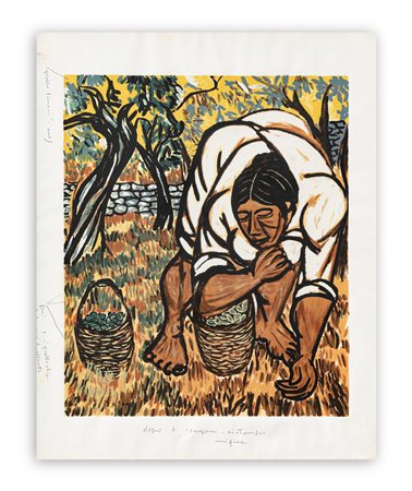 GIUSEPPE MIGNECO (1908-1997) - Senza Titolo (Contadina)