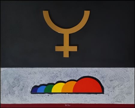 DEL PEZZO LUCIO Napoli 1933 - Milano 2020 "Segno alchemico"