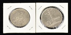 LOTTO DI 2 MONETE POLACCHE composto da due monete da 10 Zloty anno 1970