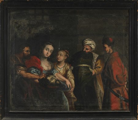 ARTISTA RUBENSIANO DEL XVII SECOLO Salomé. Olio su tela . Cm 98,50 x 83,50.