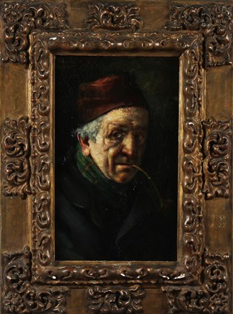 CAPRILE VINCENZO (1856 - 1936) Ritratto di pescatore. 1903. Olio su tela . Cm...