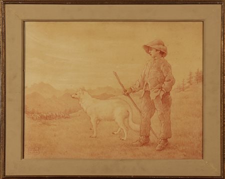 GEORGIEV BORIS (1888 - 1962) Pastorale. 1923. Matita e seppia su carta...