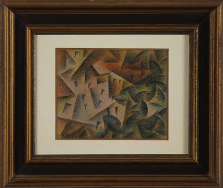 BALDESSARI ROBERTO MARCELLO IRAS (1894 - 1965) Paesagio + case. 1916....