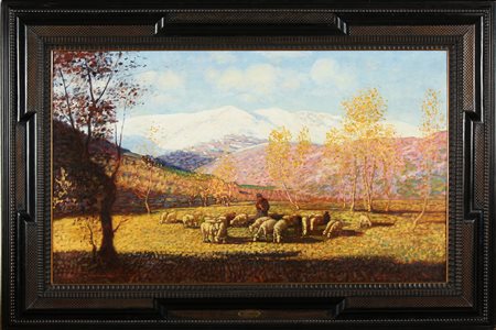 TAGLIABUE CARLO COSTANTINO (1880 - 1968) Autunno a Bardonecchia. 1930. Olio...