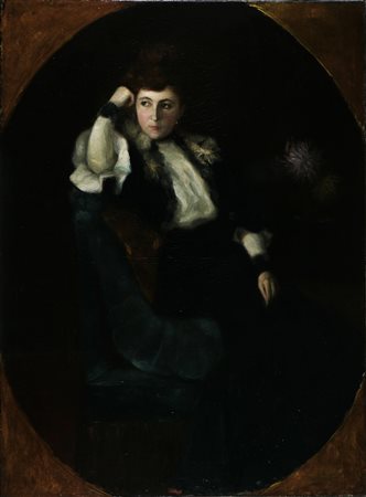 MACEDONSKI ALEXIS (1884 - 1971) Ritratto di signora. Olio su tela . Cm 121,00...