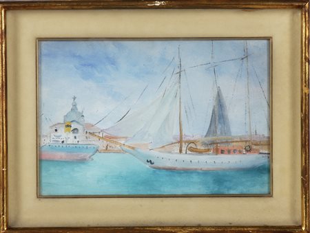 LILLONI UMBERTO (1898 - 1980) Venezia. 1947. Olio su tela . Cm 35,00 x 24,00....