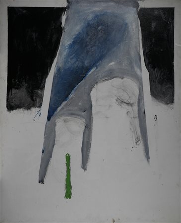 SCHIFANO MARIO (1934 - 1998) Silenzioso. 1991. Smalto e acrilico su tela. Cm...