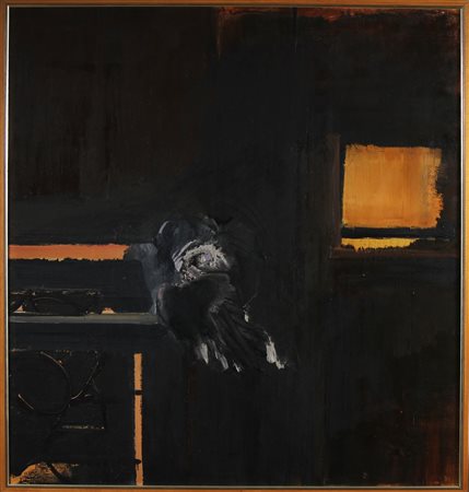 FRANCESE FRANCO (1920 - 1996) Colomba sul balcone. 1962. Olio su tela . Cm...