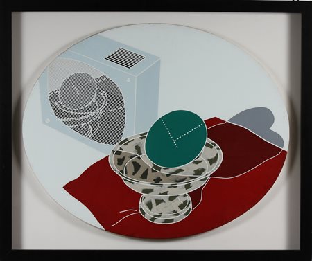 TADINI EMILIO (1927 - 2002) Natura morta (ciruito chiuso). 1970. Olio su tela...