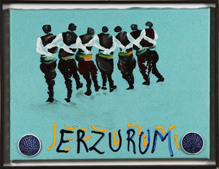 MONDINO ALDO (1938 - 2005) Erzurum. 2002. Olio su linoleum. Cm 80,00 x 60,00....