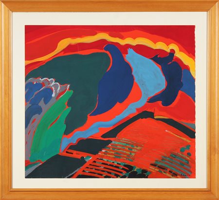 WIJCKAERT MAURICE (1923 - 1996) La route au petit Pierre. 1975. Tecnica mista...