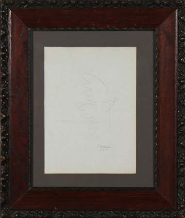 PICASSO PABLO (1881 - 1973) Senza titolo. 1961. Matita su carta. Cm 24,00 x...