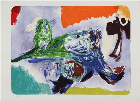 JORN ASGER (1914 - 1973) Senza titolo. 1970. Litografia. . Cm 75,50 x 56,00....
