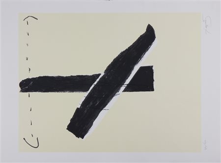 TAPIES ANTONI (1923 - 2012) Senza titolo. Litografia. Cm 59,00 x 79,00....