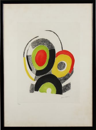 DELAUNAY-TERK SONIA (1885 - 1979) Senza titolo. Acquaforte. Cm 56,00 x 76,00....