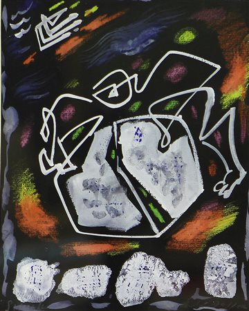 MASSON ANDRE' (1896 - 1987) Sisyphe. 1954. Gouache su cartoncino nero. Cm...