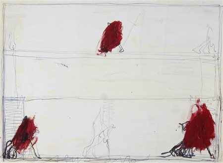 VERDI ALESSANDRO (n. 1960) Senza volto. 2000. Tecnica mista su carta. Cm...