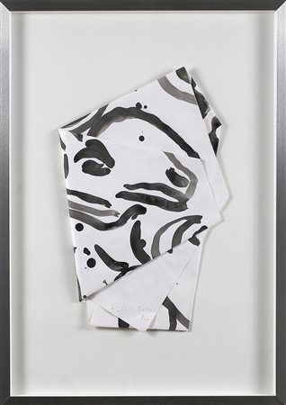 BERLINGERI CESARE (n. 1948) Senza titolo. 1994. Tecnica mista su carta. Cm...