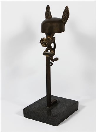 SPOERRI DANIEL (n. 1930) I guerrieri. Bronzo. Cm 23,50 x 76,50 x 21,50. 3 di...