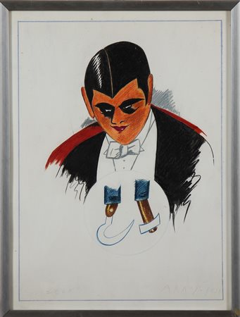 ARROYO EDUARDO (n. 1937) Wozzeck. 1971. Tecnica mista su carta. Cm 35,00 x...