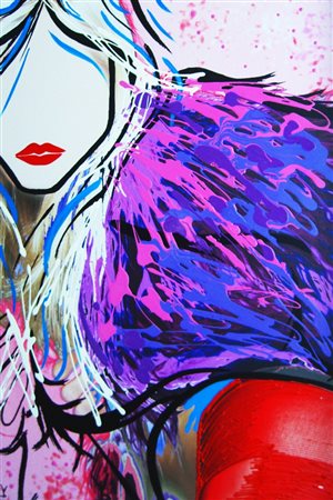 PAVAN VESNA Pink 2. 2010. Foto, acrilico e smalti con resine a rilievo su...