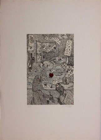 Antonio Possenti SENZA TITOLO acquaforte acquatinta, cm 35x24,5, su foglio...