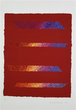 Piero Dorazio SENZA TITOLO, 2000 serigrafia, cm 50x35; es. XCI/C firma,...