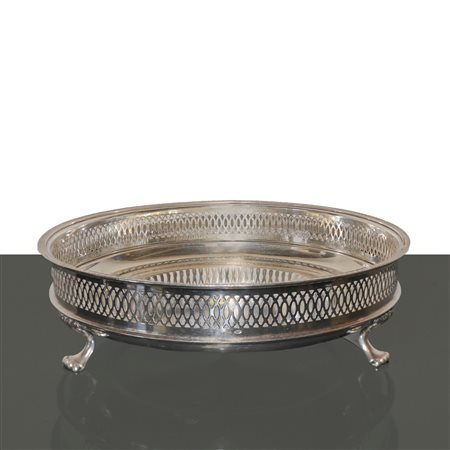 Alzata rotonda in argento, 20° century