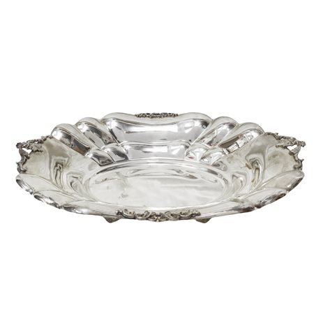 Vassoio portadolci in argento ovale, early 20° century