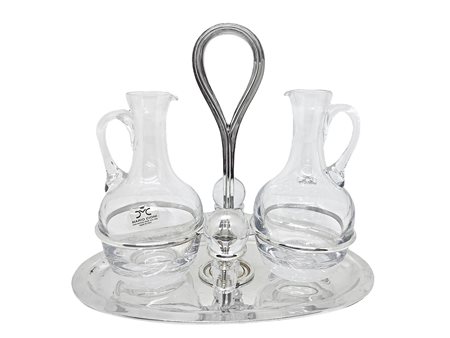 Rossi & Arcandi - CONTENITORE OLIO E ACETO IN ARGENTO 800 