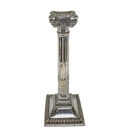 DALIANA - Elegante candeliere in sheffield stile impero ad una fiamma 